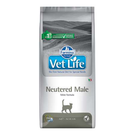 Корм сухой для котов Farmina VetLife Male 2кг стерилизованных