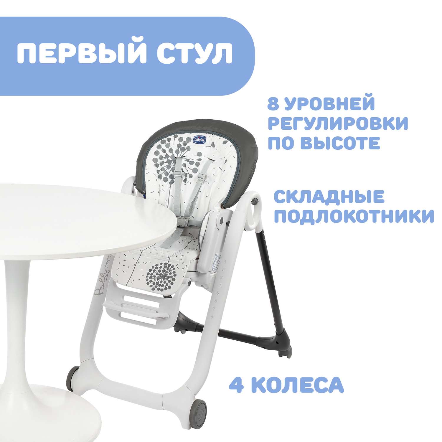 Стульчик для кормления Chicco Polly Progres5 Dandelion - фото 23