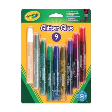 Клей с блестками Crayola 9 цветов