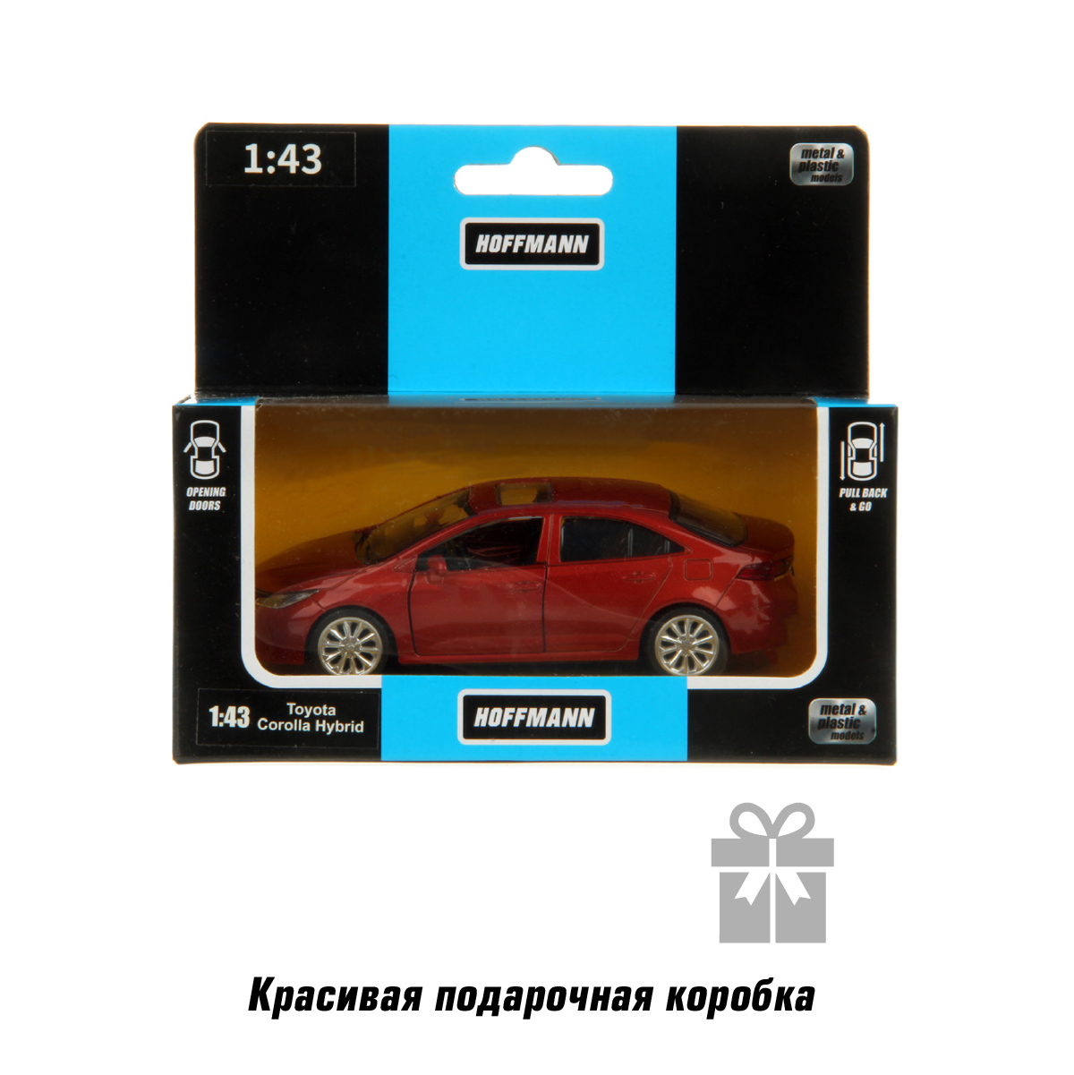 Машина Veld Co 1:43 Toyota Corolla Hybrid инерционная металлическая 126396 - фото 7