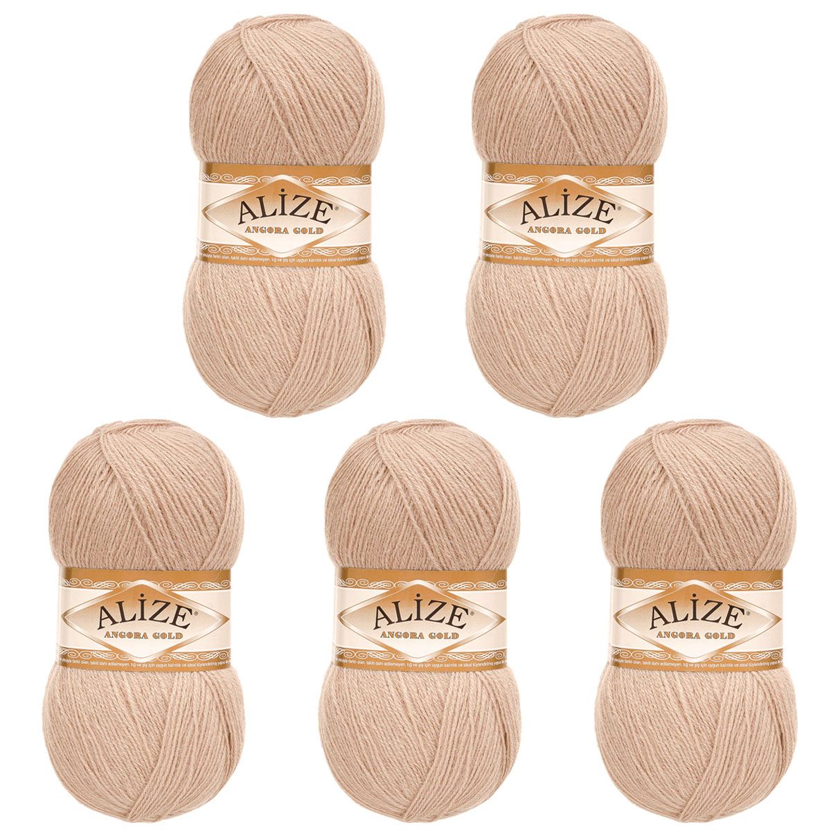 Пряжа Alize мягкая теплая для шарфов кардиганов Angora Gold 100 гр 550 м 5 мотков 541 норка - фото 6