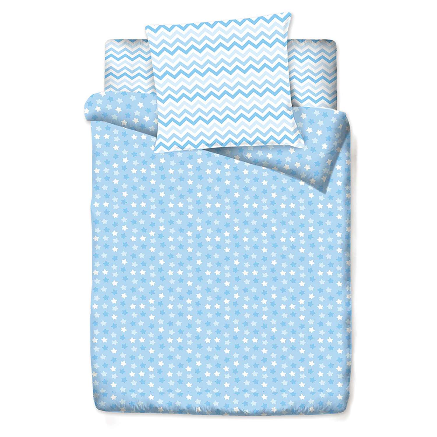 Комплект постельного белья Маленькая соня Цветные сны Голубой 3 предмета м100.05.04 - фото 2