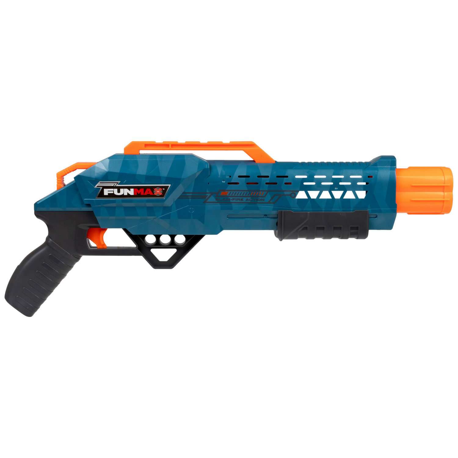 Бластер с мягкими пулями FunMax 1TOY Детское игрушечное оружие пистолет для мальчиков 2 стволa 10 снарядов - фото 6