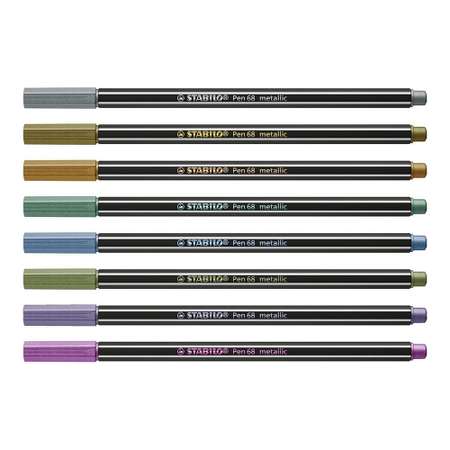 Фломастеры STABILO Pen 68 metallic 8 цветов 6808/8-32