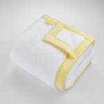 Плед для новорожденных Mrs.Stretch Mr.Jersy 80х80 см велсофт утепленный цвет молочный/желтый