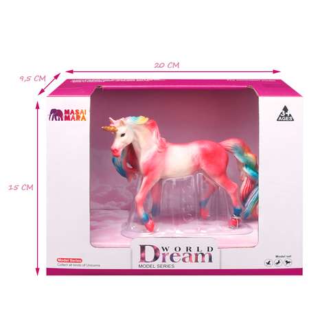 Игрушка фигурка Masai Mara Розовый единорог с длинной цветной гривой MM206-433