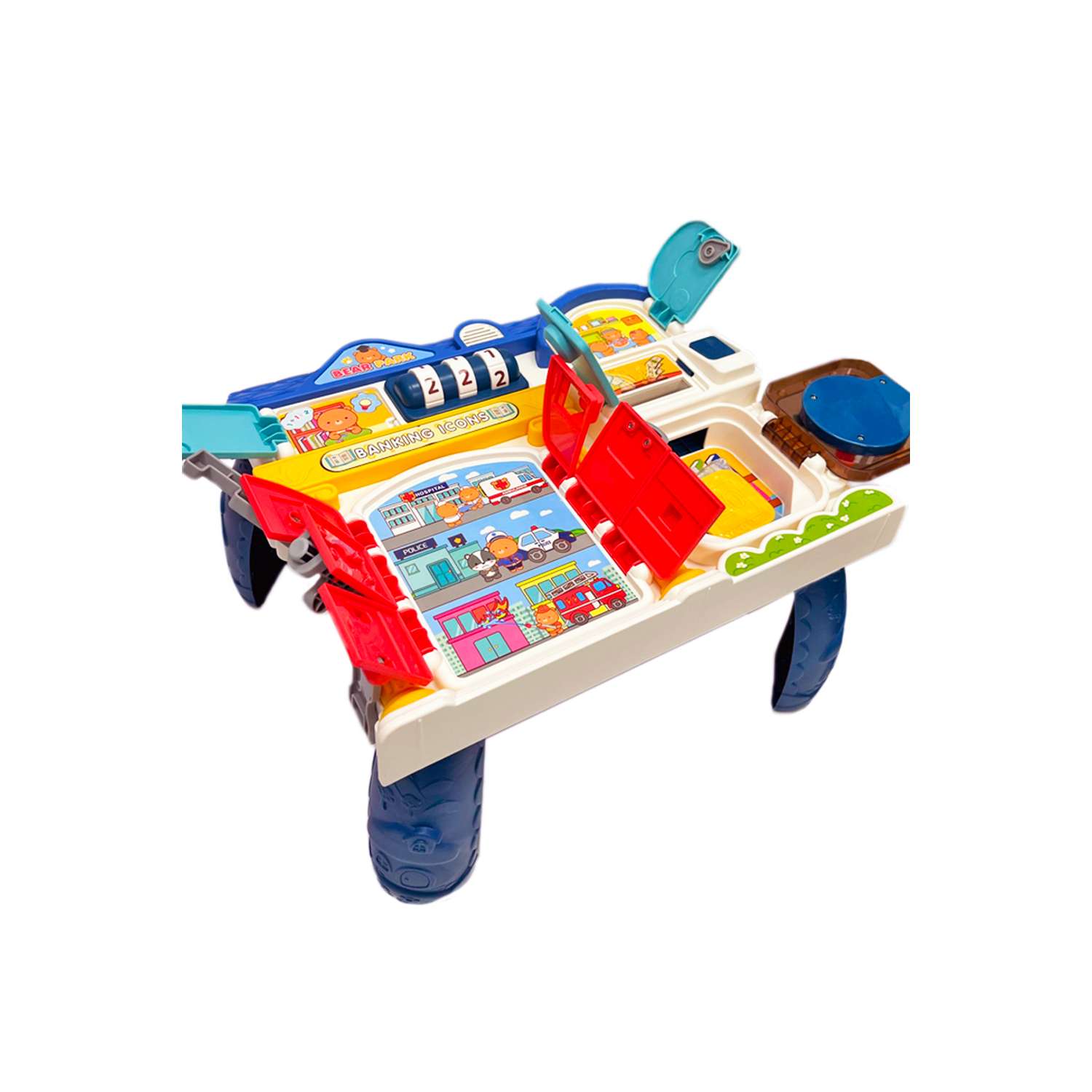 Детский игровой центр SHARKTOYS столик на ножках бизиборд с музыкой - фото 4