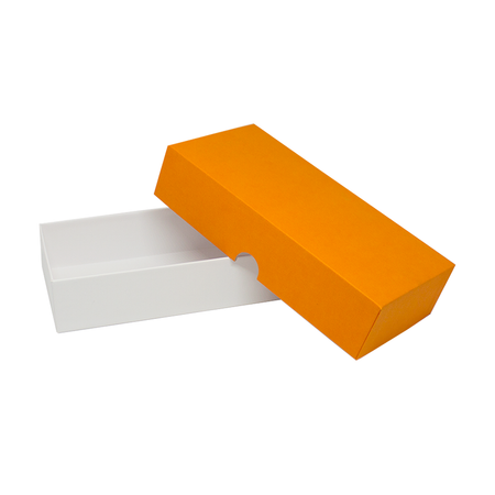 Коробка подарочная Cartonnage Радуга оранжевый-белый прямоугольная
