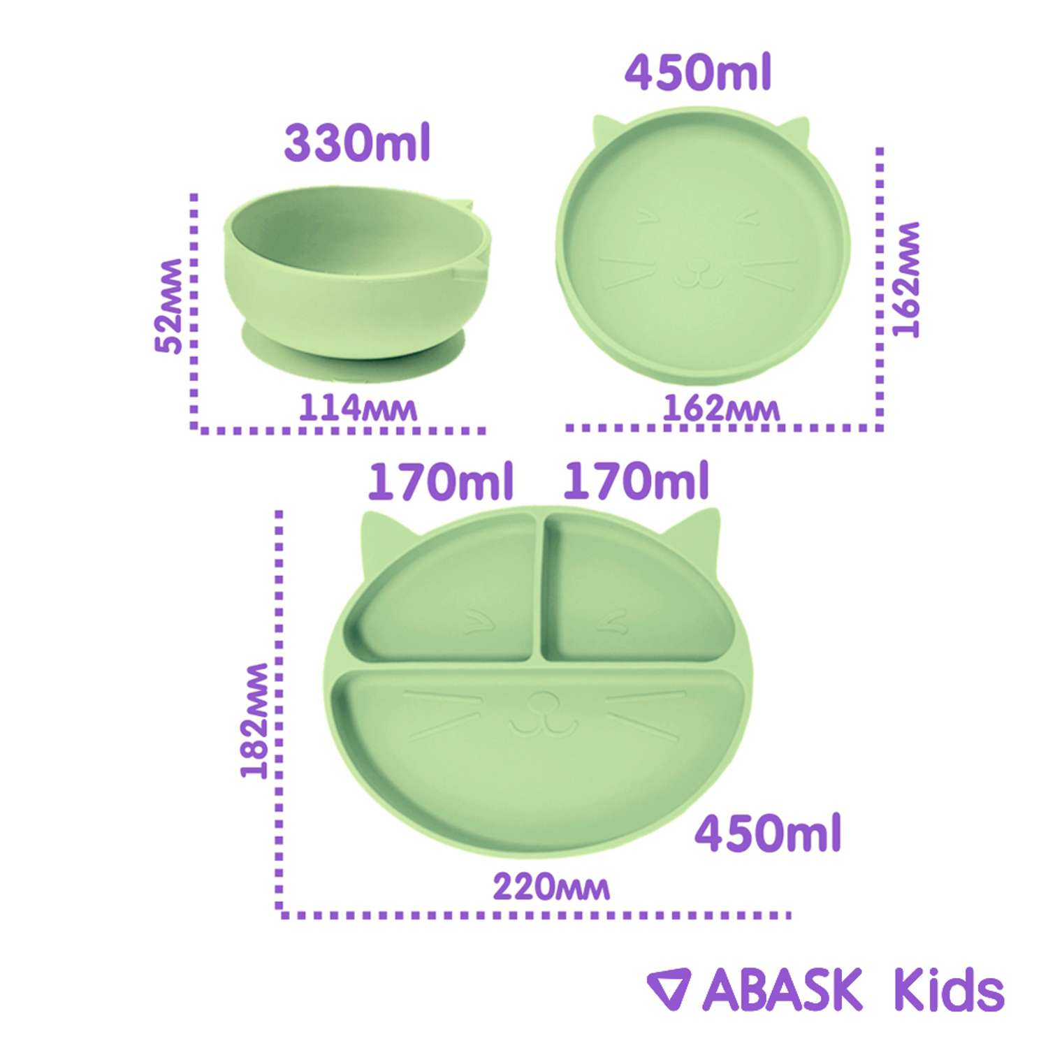 Набор детской посуды ABASK AVOCADO 7 предметов - фото 2