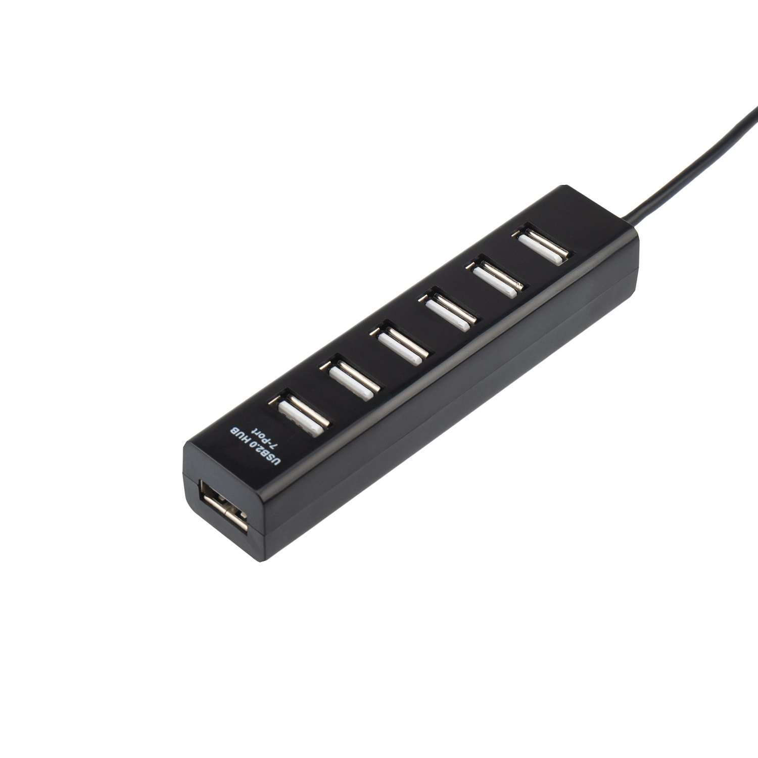 Разветвитель REXANT USB на 7 портов черный - фото 1