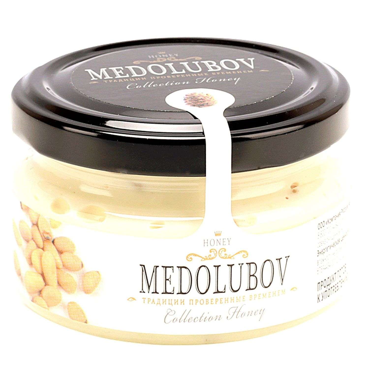 Мёд-суфле Медолюбов с кедровым орехом 250мл - фото 1