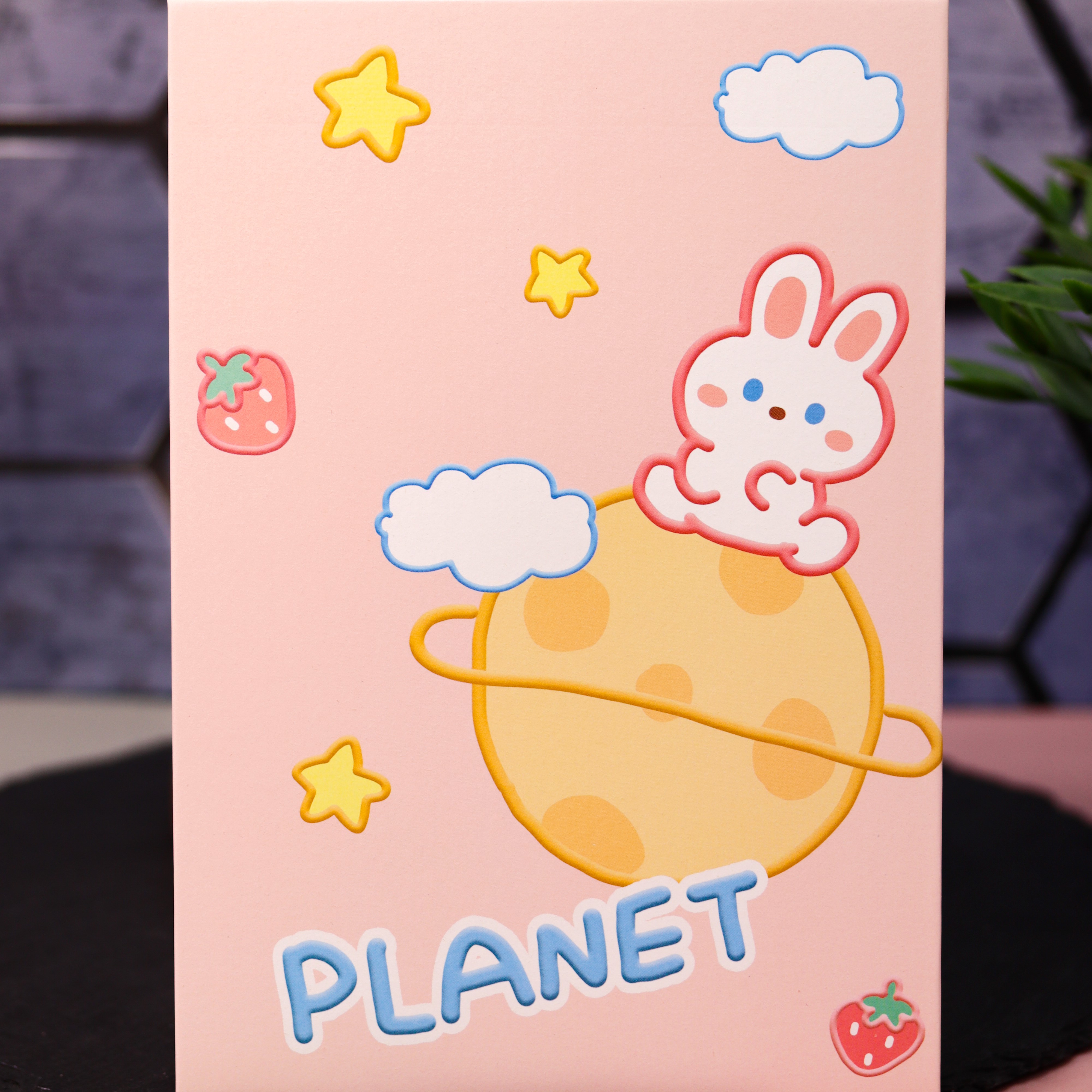 Зеркало настольное для макияжа iLikeGift Planet bunny pink - фото 6