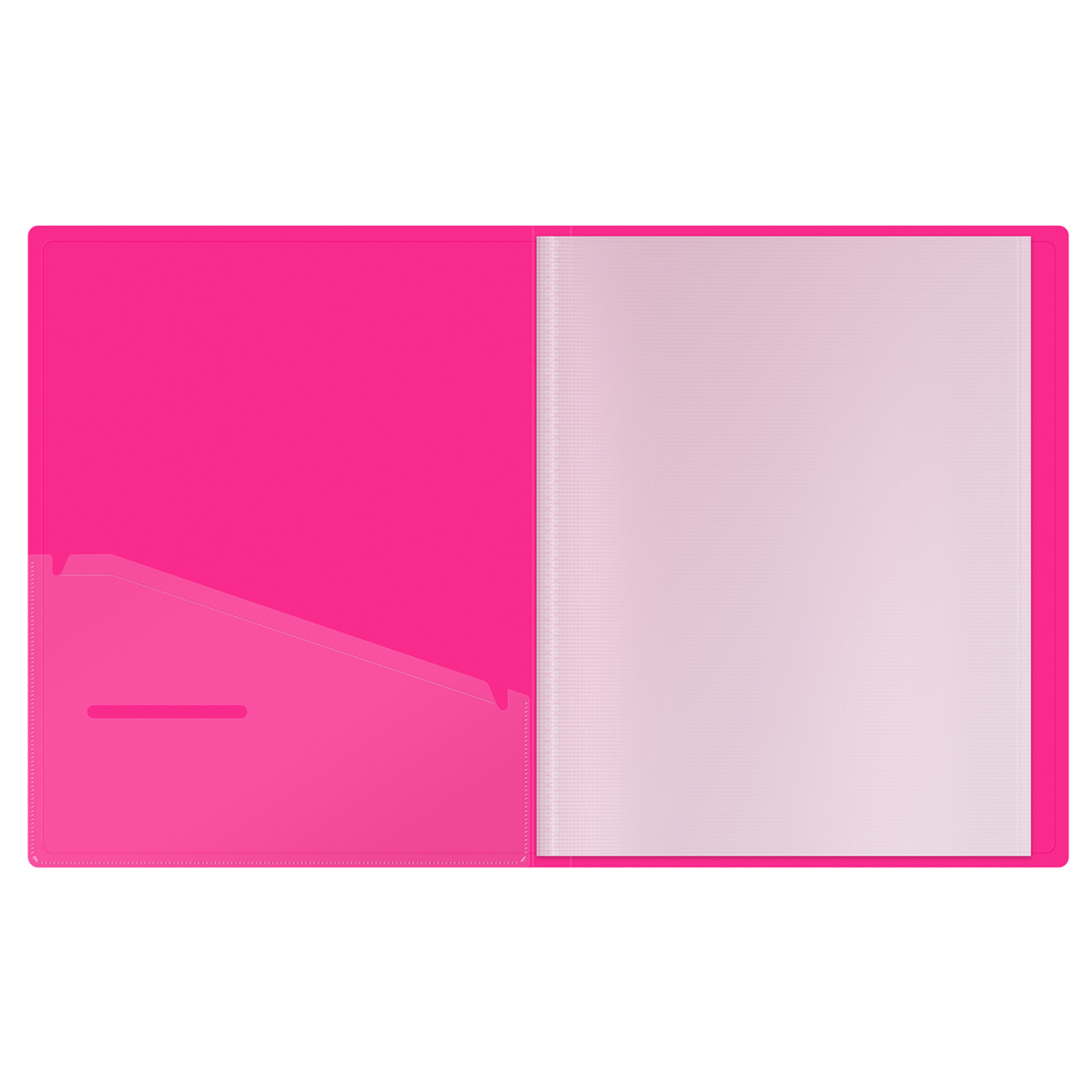 Папка с 20 вкладышами BERLINGO Neon розовый неон - фото 3