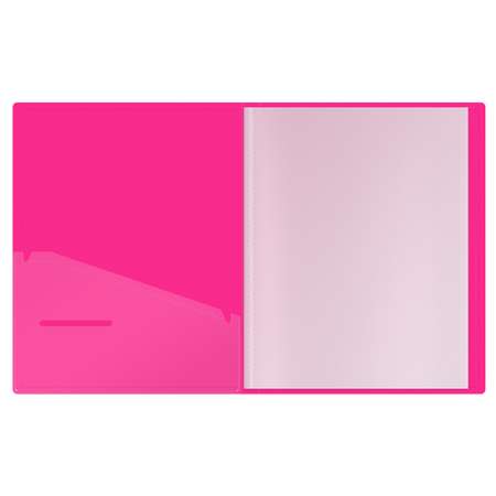 Папка с 20 вкладышами Berlingo Neon розовый неон