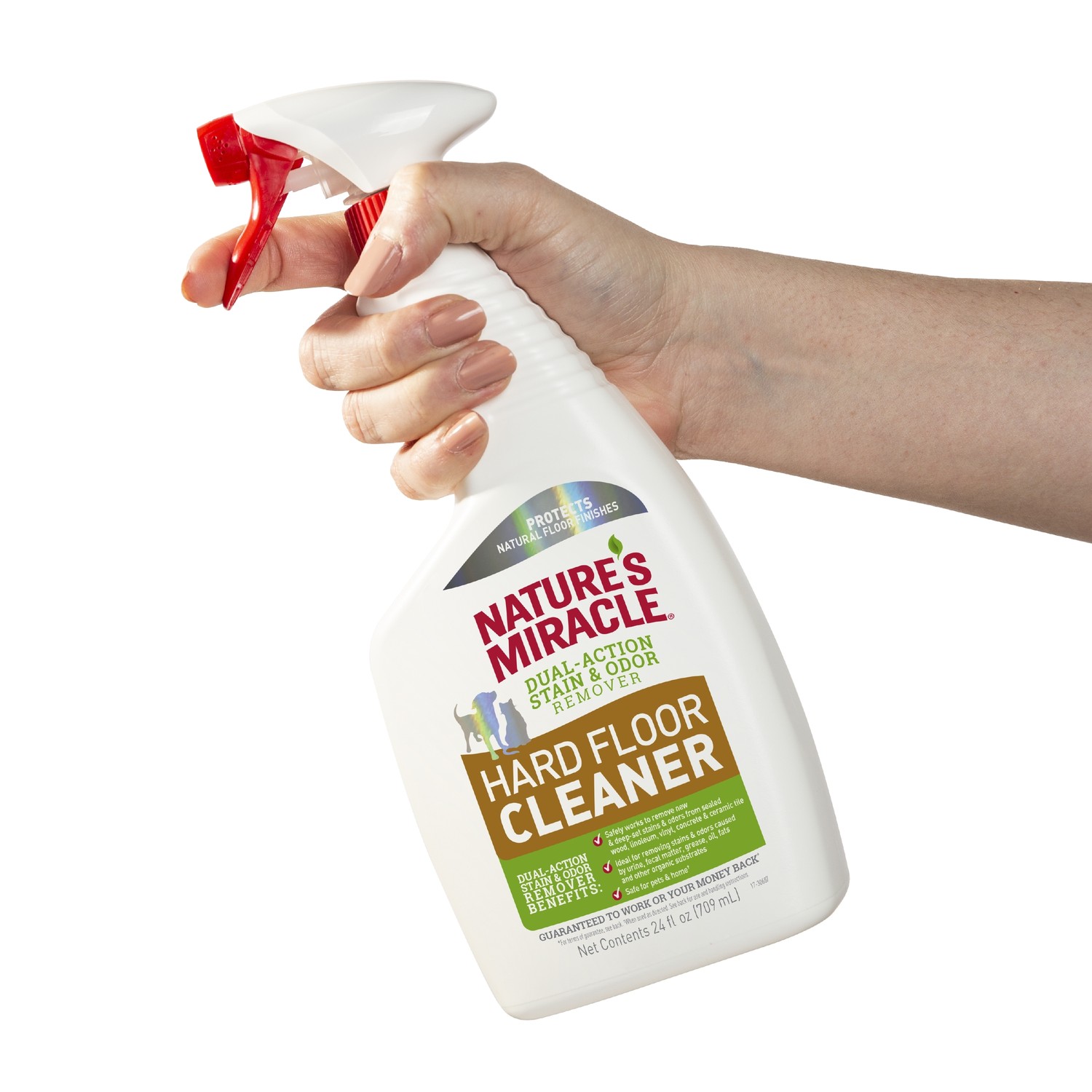 Средство Natures Miracle Hard Floor Cleaner от пятен и запахов для твердых покрытий полов спрей 709мл - фото 2