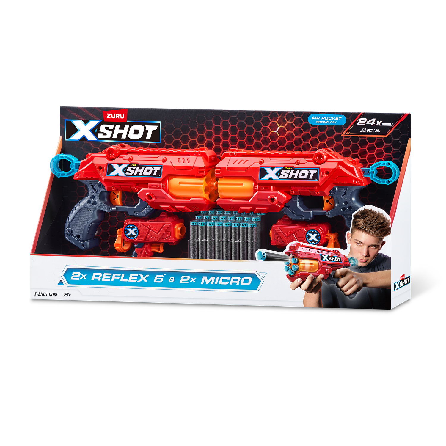 Набор игровой X-Shot Excel Reflex6 2шт +Micro 2шт 36707 - фото 10