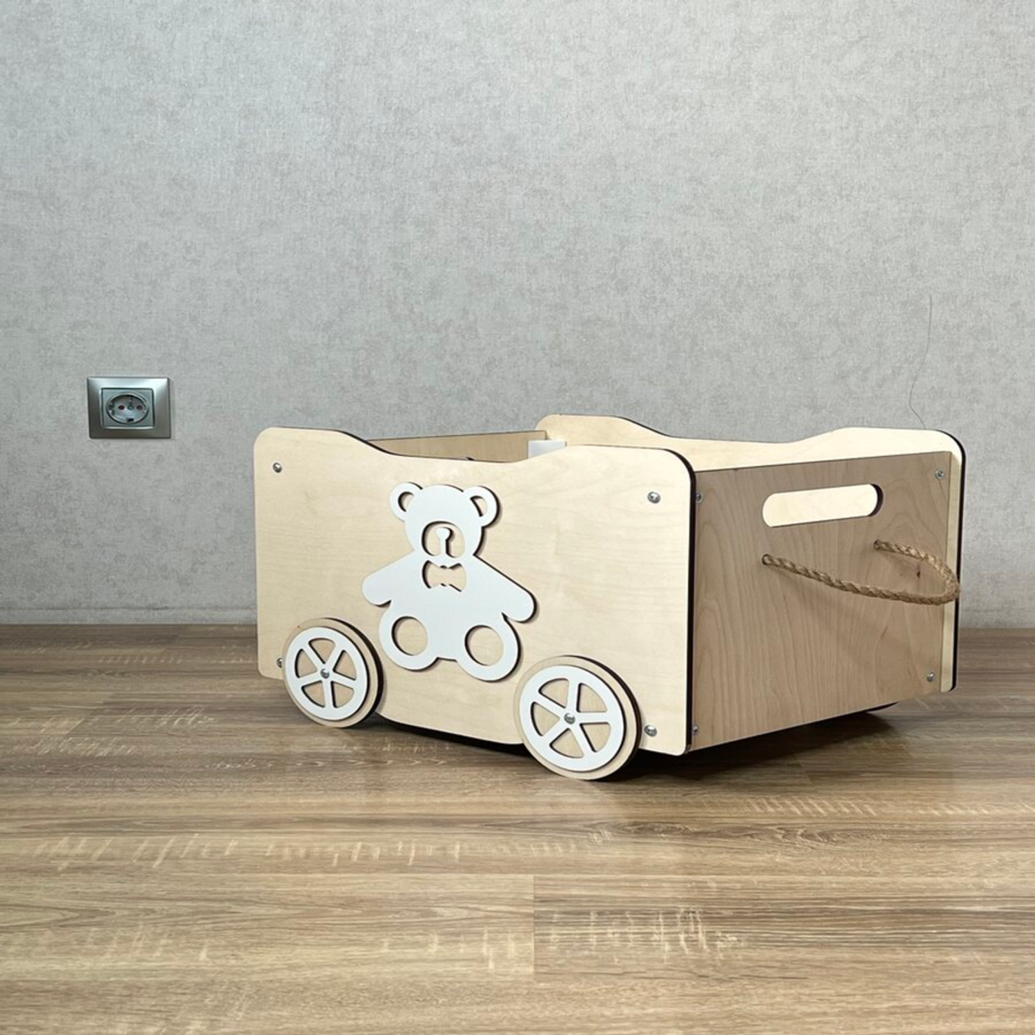 Ящик для хранения игрушек Ижевская Фабрика Игрушек на колесах Медвежонок - фото 2