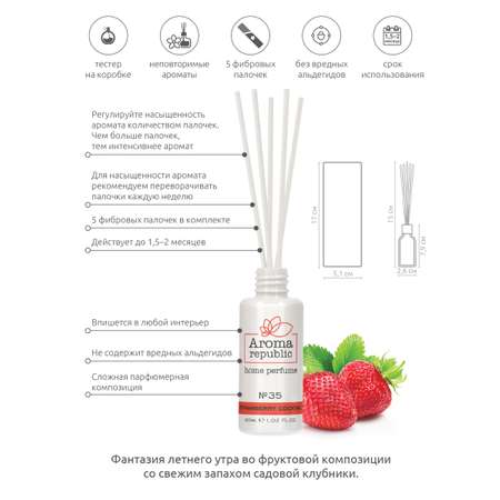 Ароматический диффузор Aroma Republic №35 Strawberry cocktail 30 мл