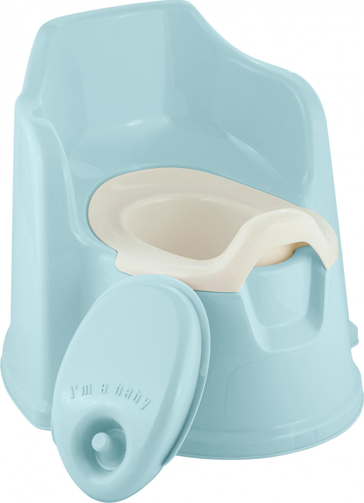 Горшок детский PLASTIC REPABLIC baby с крышкой стульчик пластиковый голубой - фото 1
