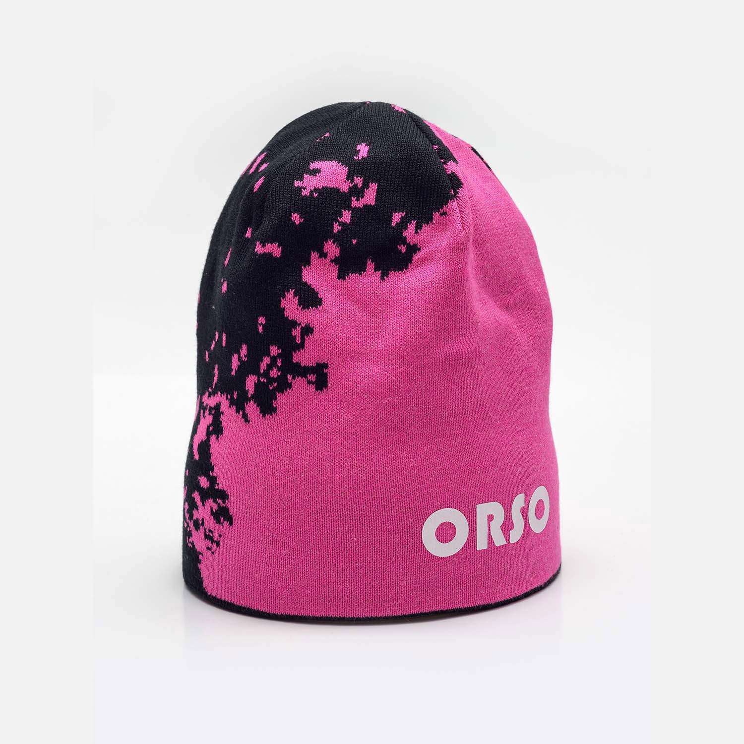 Шапка Orso Bianco 01570-22_розовый неон/черный - фото 1