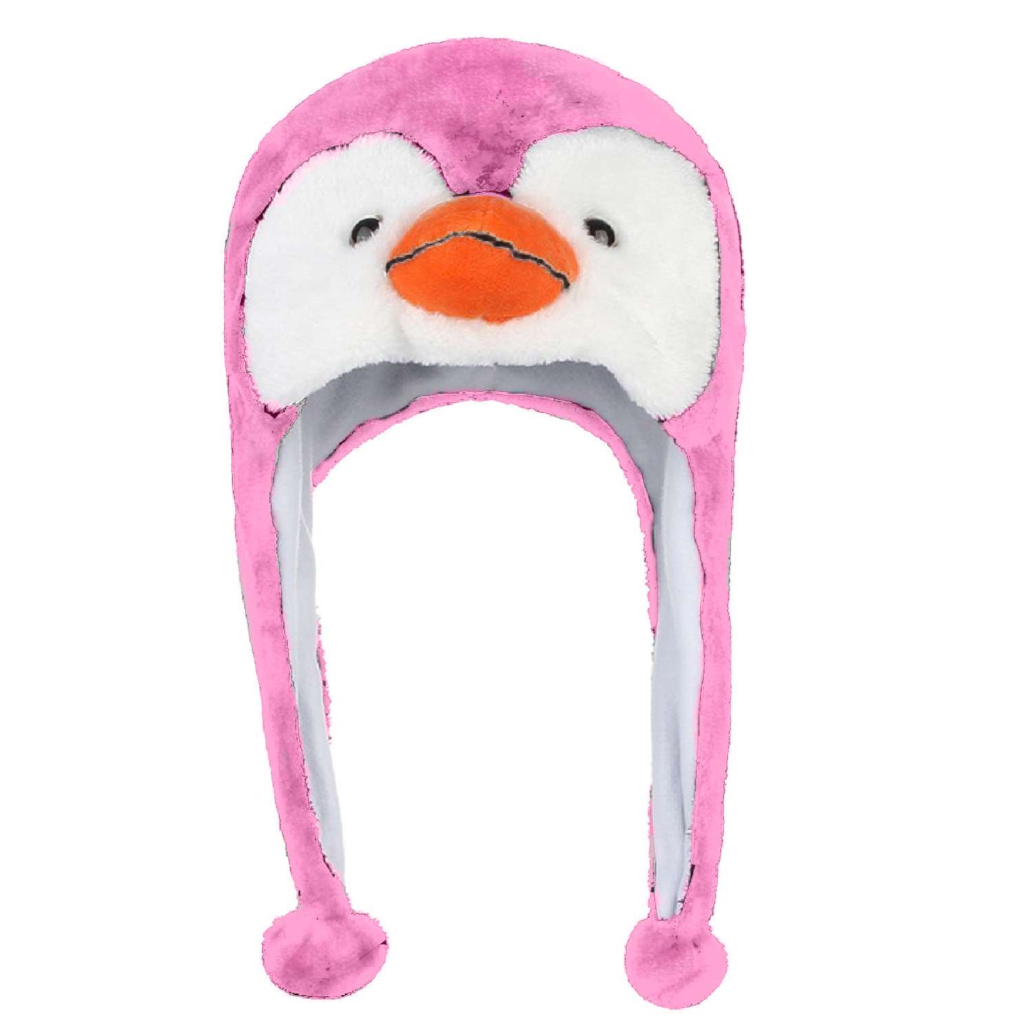 Шапка Uniglodis С подвижными ушками Пингвин розовая - фото 1