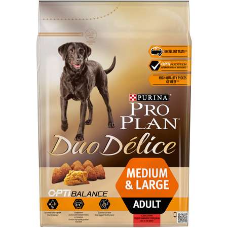 Корм для собак PRO PLAN Duo Delice говядина с рисом 2.5кг