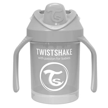 Поильник-непроливайка Twistshake Пастельный серый 230 мл 4 мес+