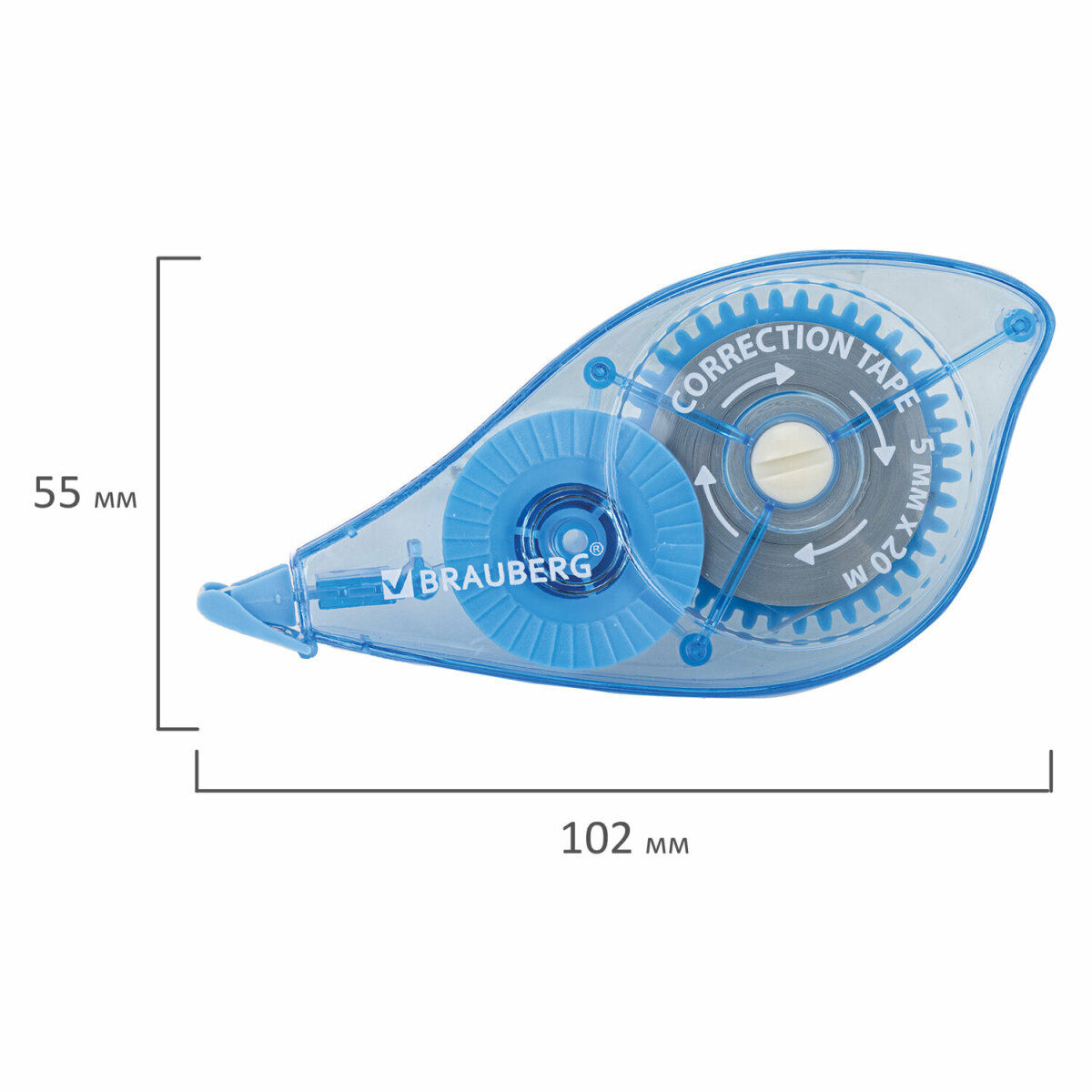 Замазка ленточная Brauberg канцелярская лента штрих корректор в школу 5 мм х 20 м - фото 10