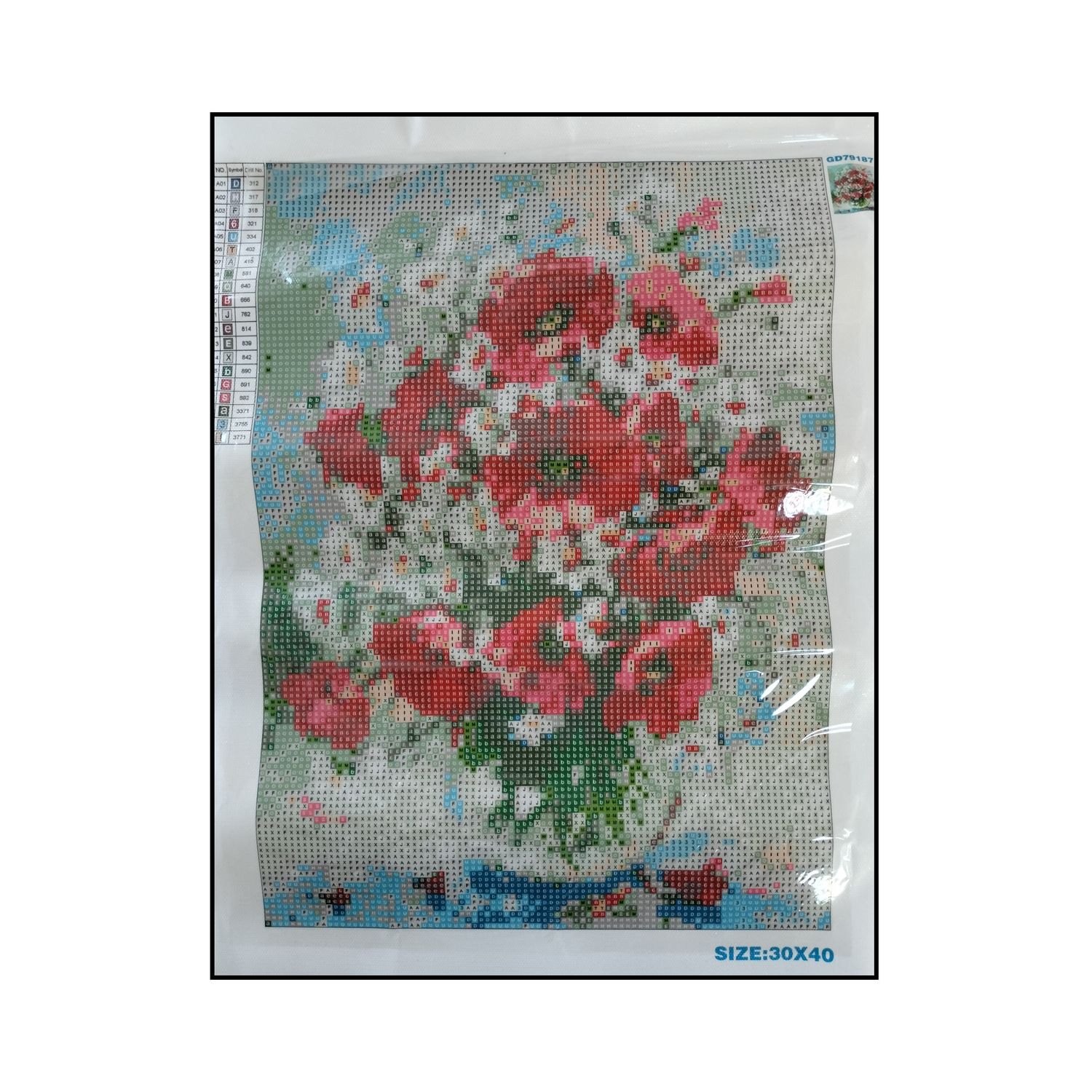 Алмазная мозаика Seichi Маки с ромашками в вазе 30х40 см - фото 3