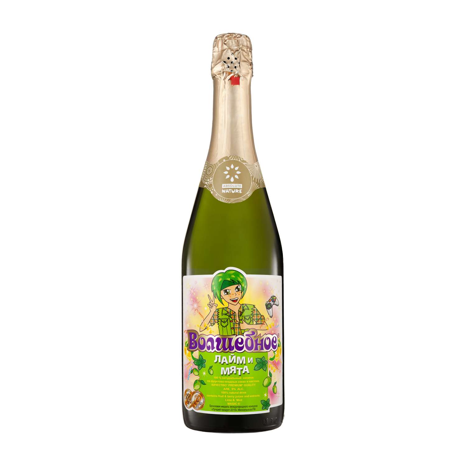 Детское шампанское Absolute Nature Волшебное лайм-мята 0.75 л - фото 1