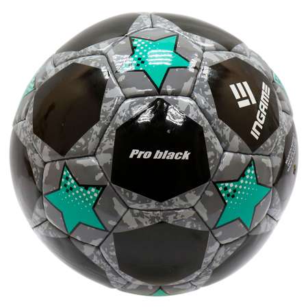 Мяч футбольный InGame PRO BLACK №5 черно-синий IFB-117