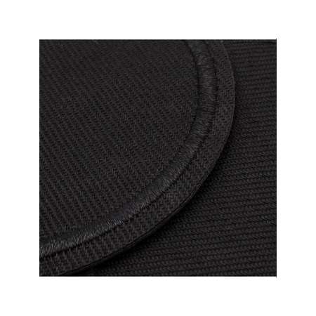 Термоаппликация Айрис заплатка для ремонта и украшения одежды 6 см черный 2 шт