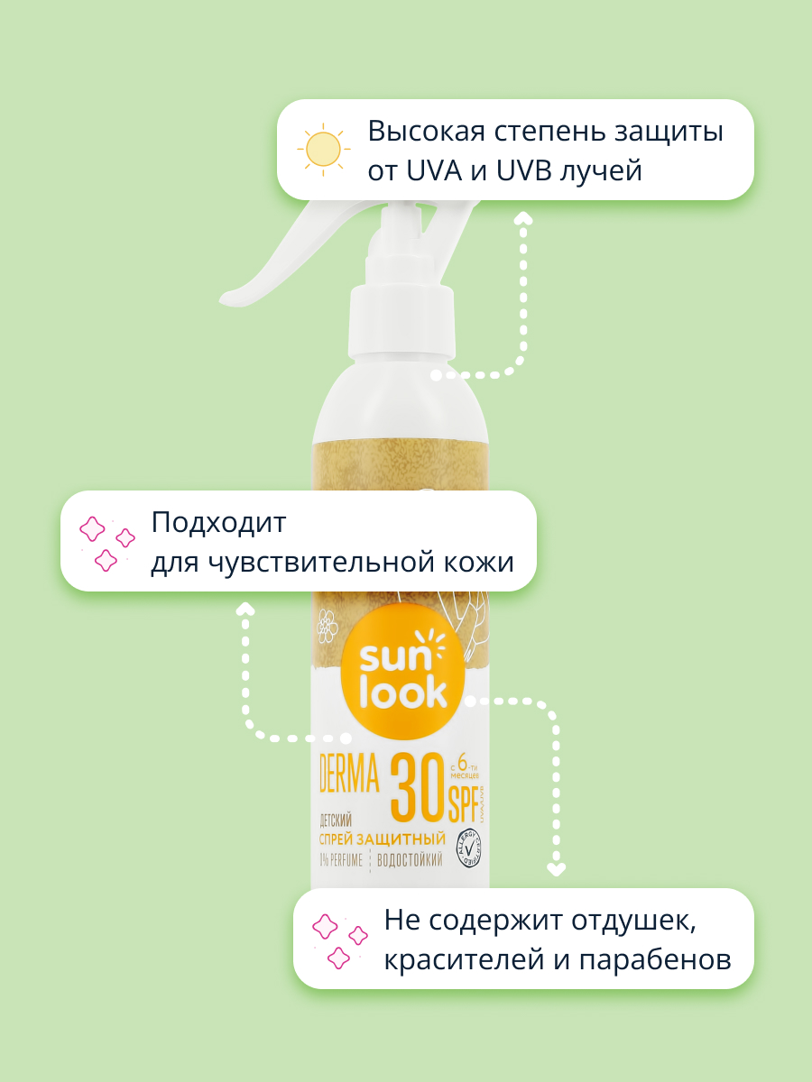 Спрей детский SUN LOOK солнцезащитный SPF-30 200 мл - фото 2