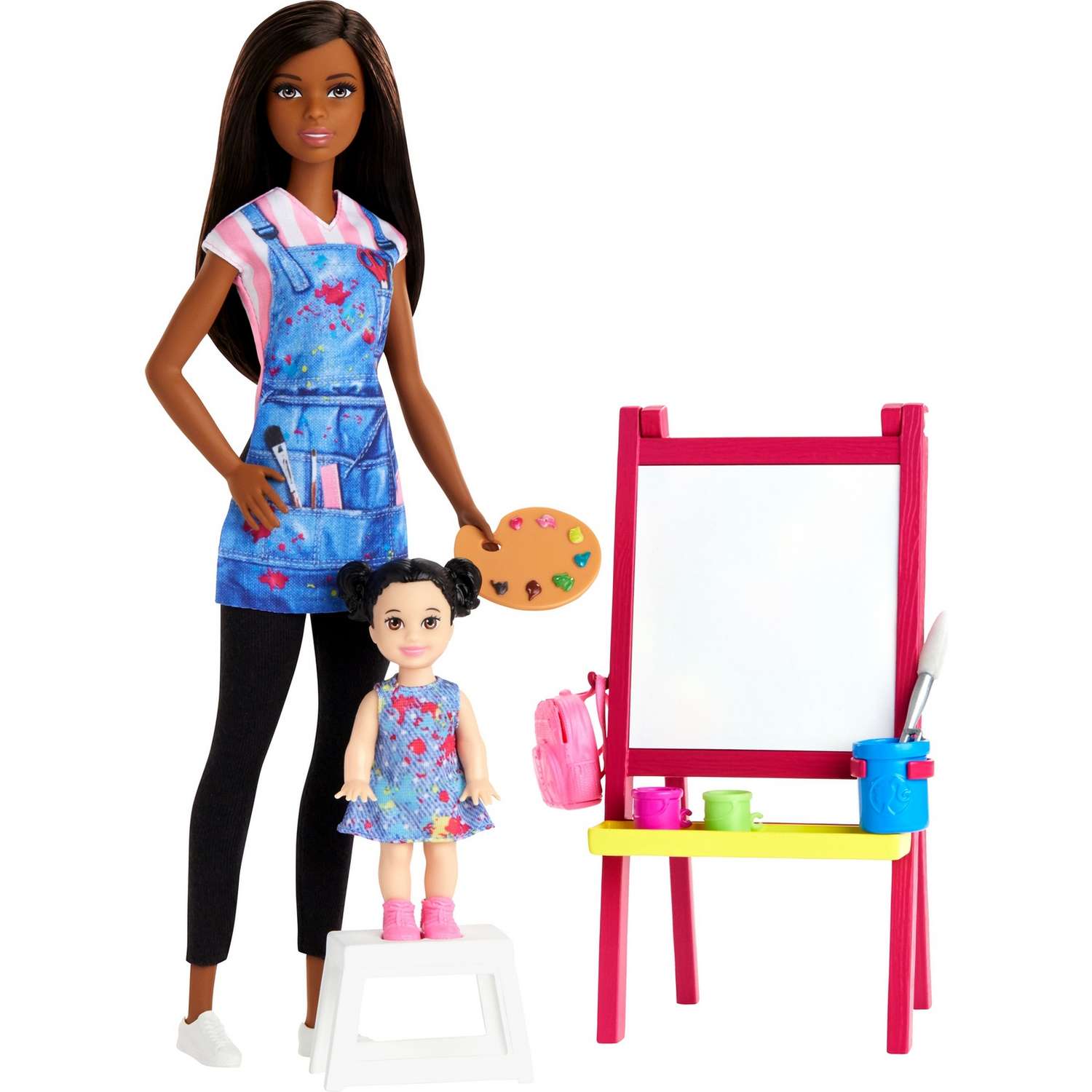 Набор игровой Barbie Кем быть Учитель рисования Брюнетка GJM30 DHB63 - фото 1