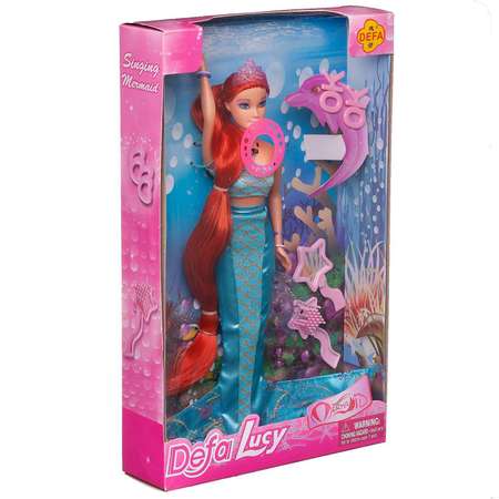 Игровой набор ABTOYS Кукла Defa Lucy Русалочка с игровыми предметами на батарейках