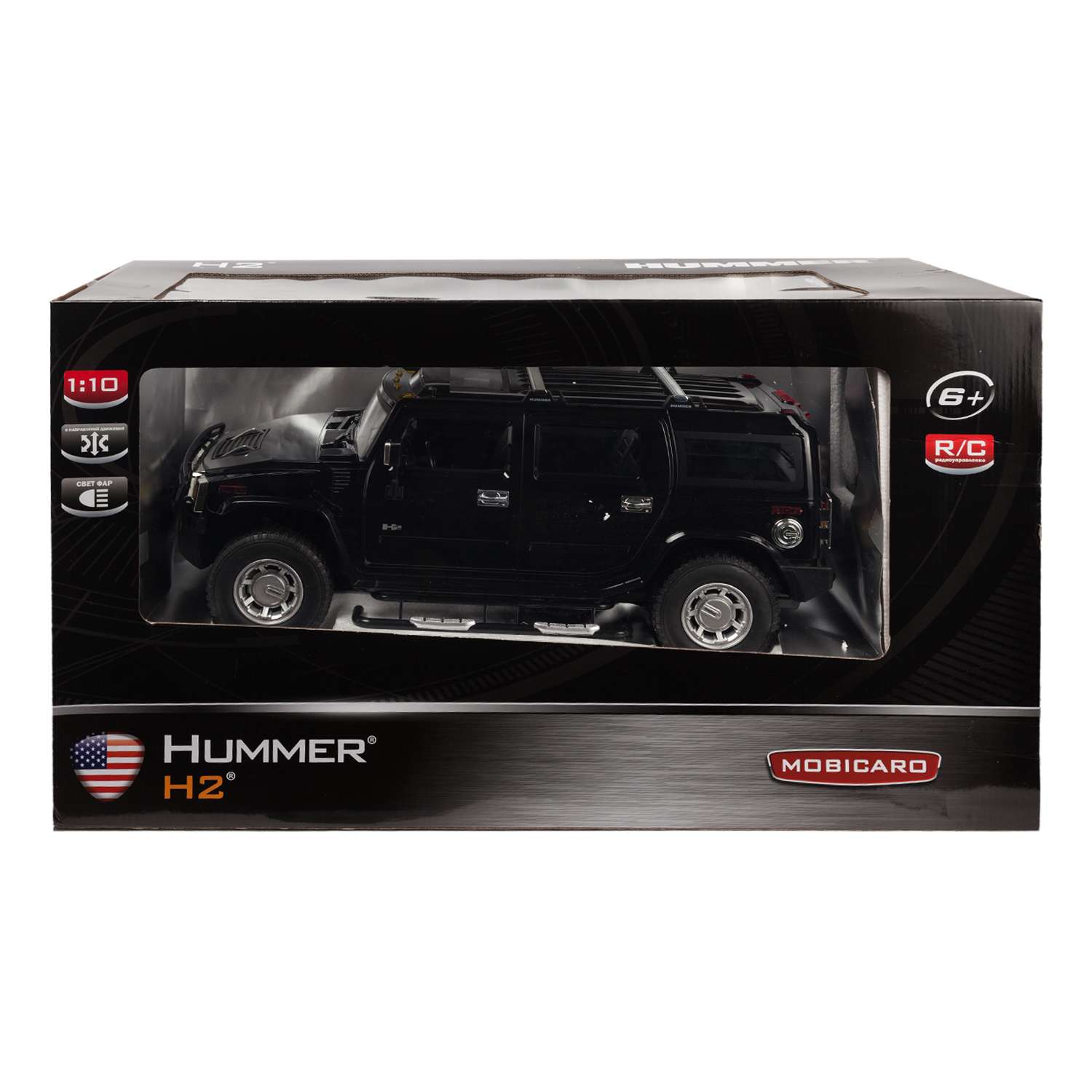 Машинка на радиоуправлении Mobicaro Hummer H2 1:10 Чёрная - фото 3