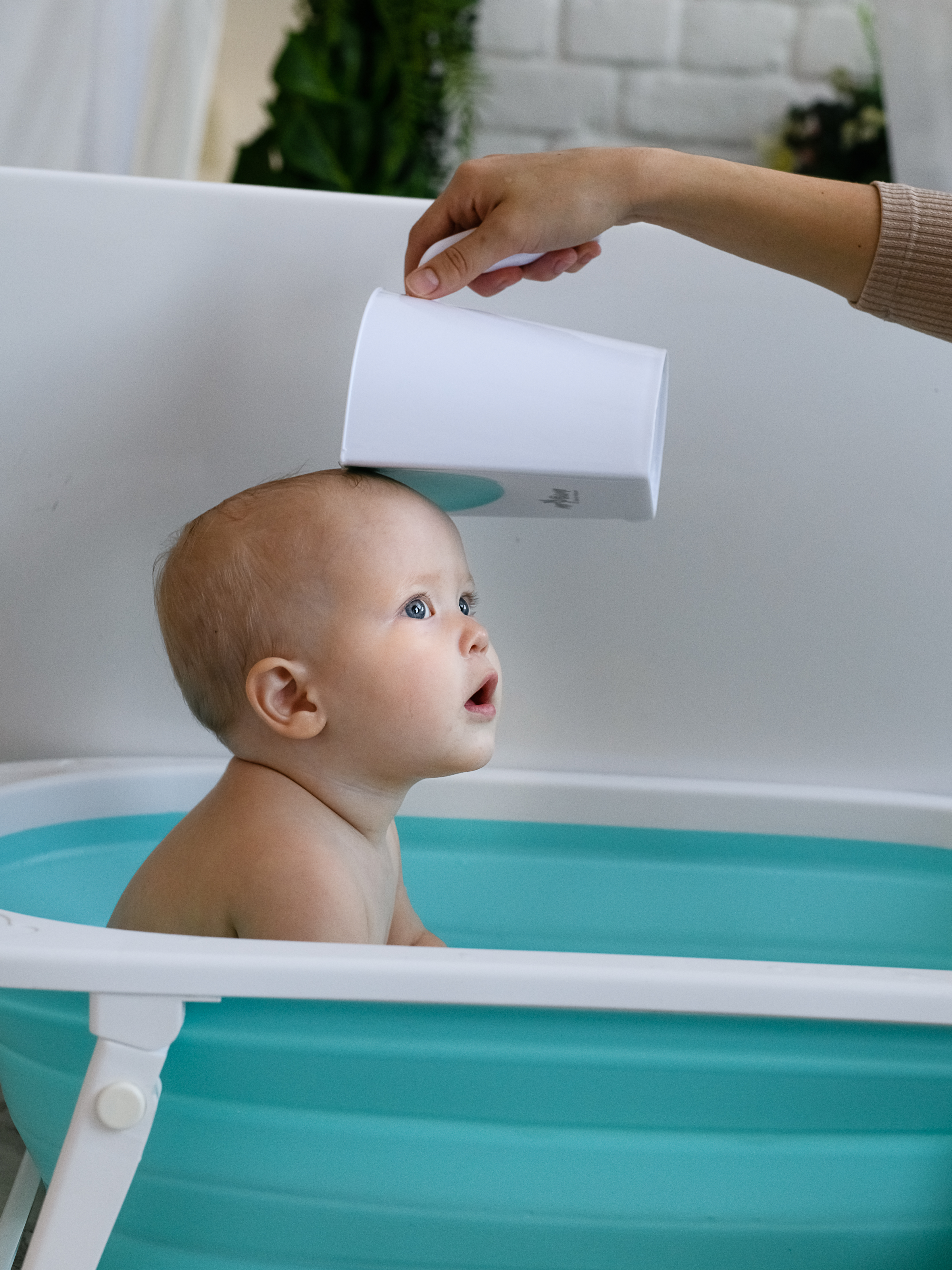 Ковш детский Miyoumi для купания и мытья головы - Mint - фото 5