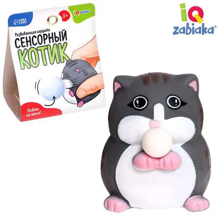Развивающая игрушка IQ-ZABIAKA «Сенсорный котик»