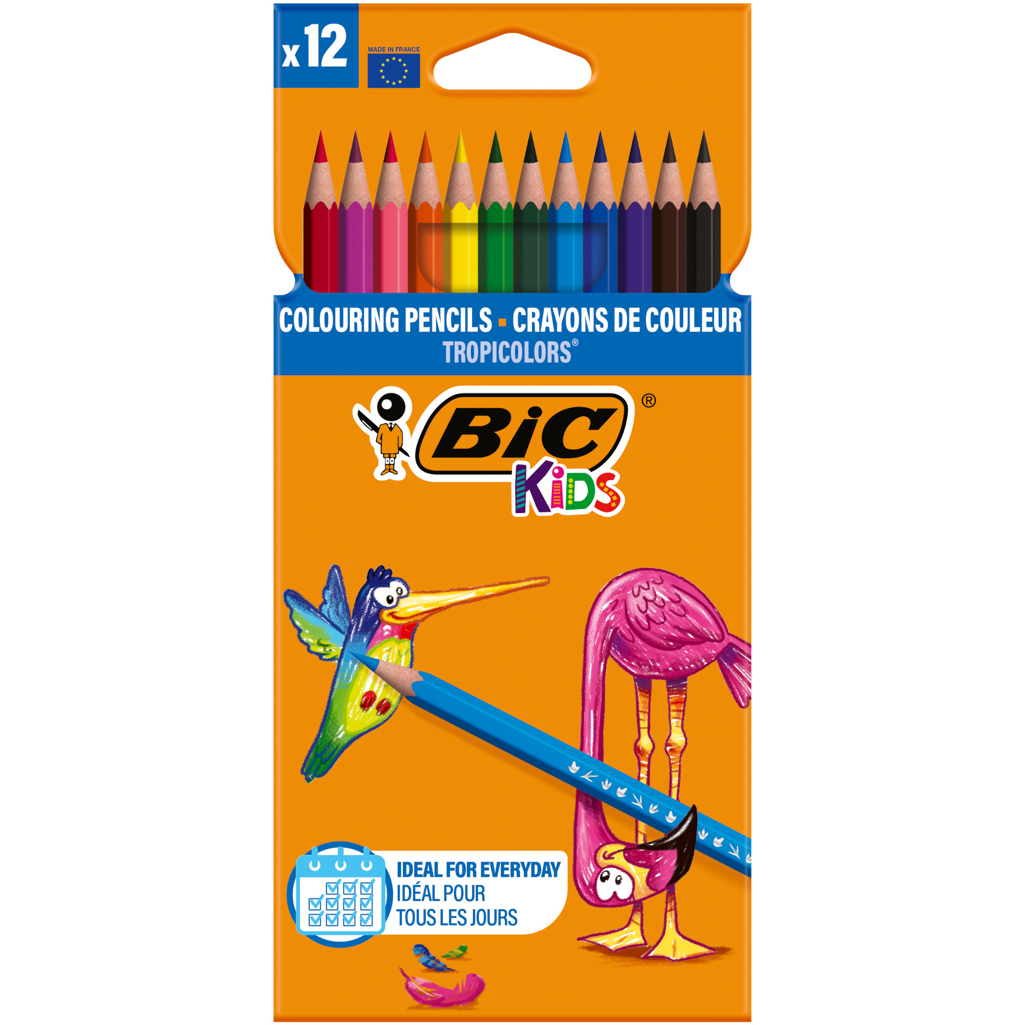 Карандаши цветные BIC Tropicolors 12 цветов