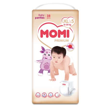 Подгузники-трусики Momi Premium XL 12-20кг 38шт