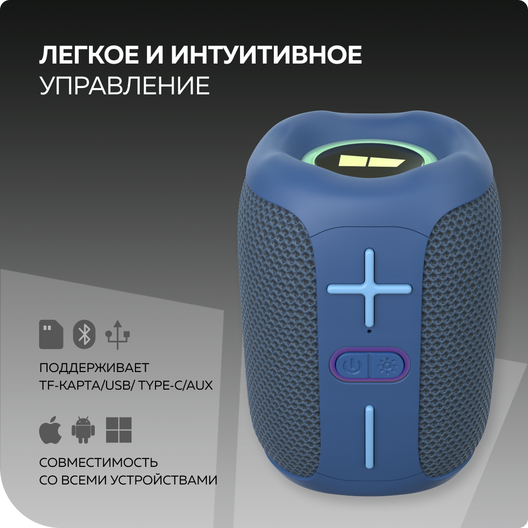 Bluetooth колонка More Choice BS33 Blue - фото 5