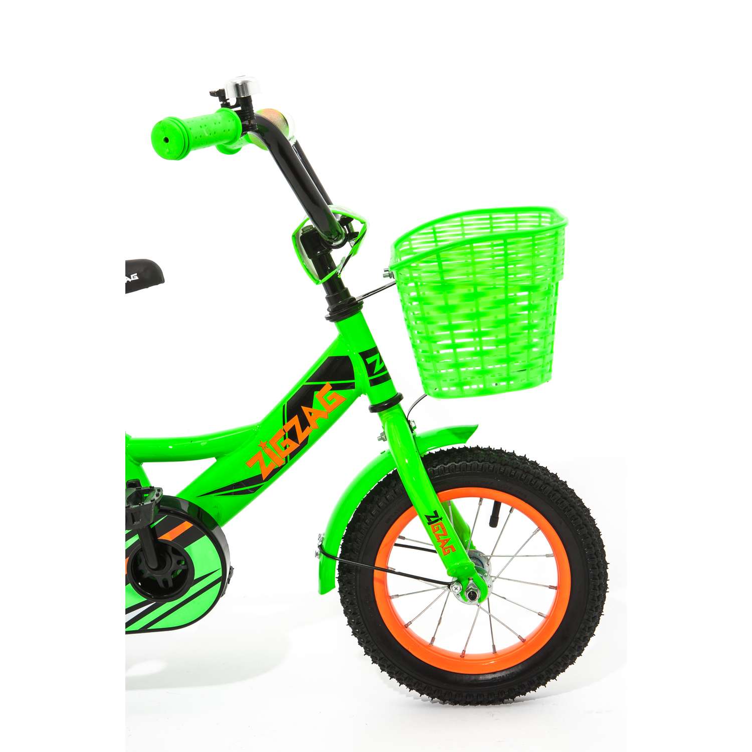 Велосипед ZigZag 12 CLASSIC зеленый С РУЧКОЙ - фото 6