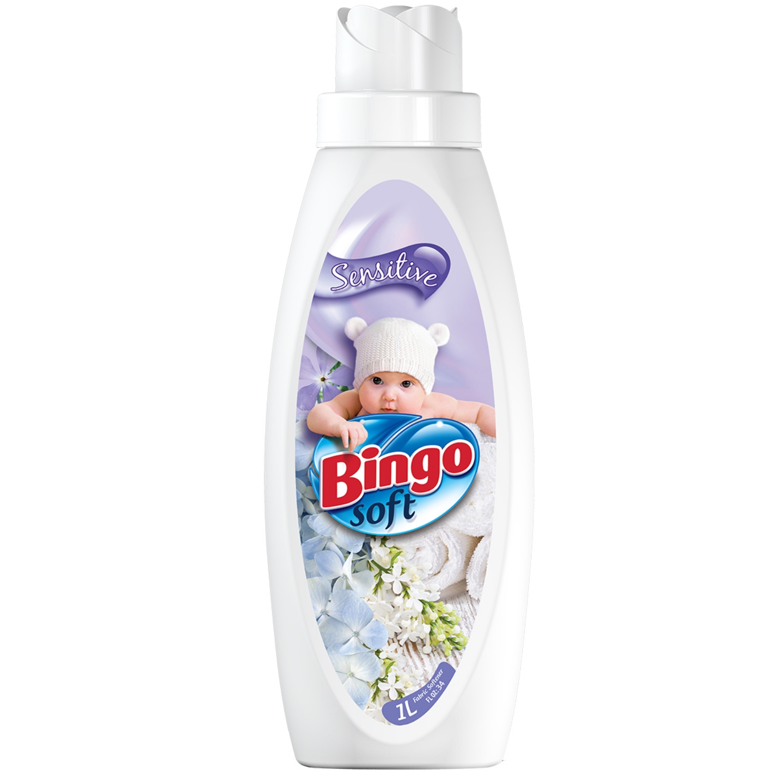 Кондиционер для белья Bingo Sensitive Soft белый 1л - фото 1