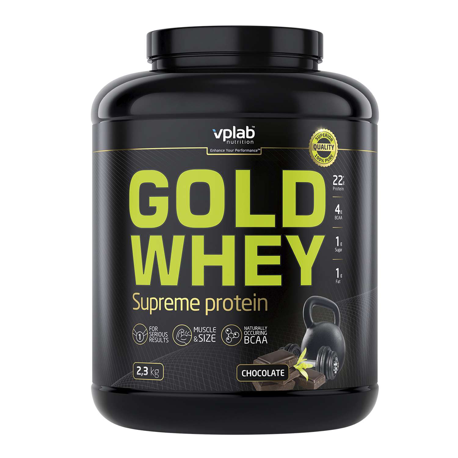 Протеин VPLAB Gold Whey шоколад 2300г - фото 1