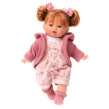 Кукла озвученная Antonio Juan Оливия в розовом 30 см плачет мягконабивная