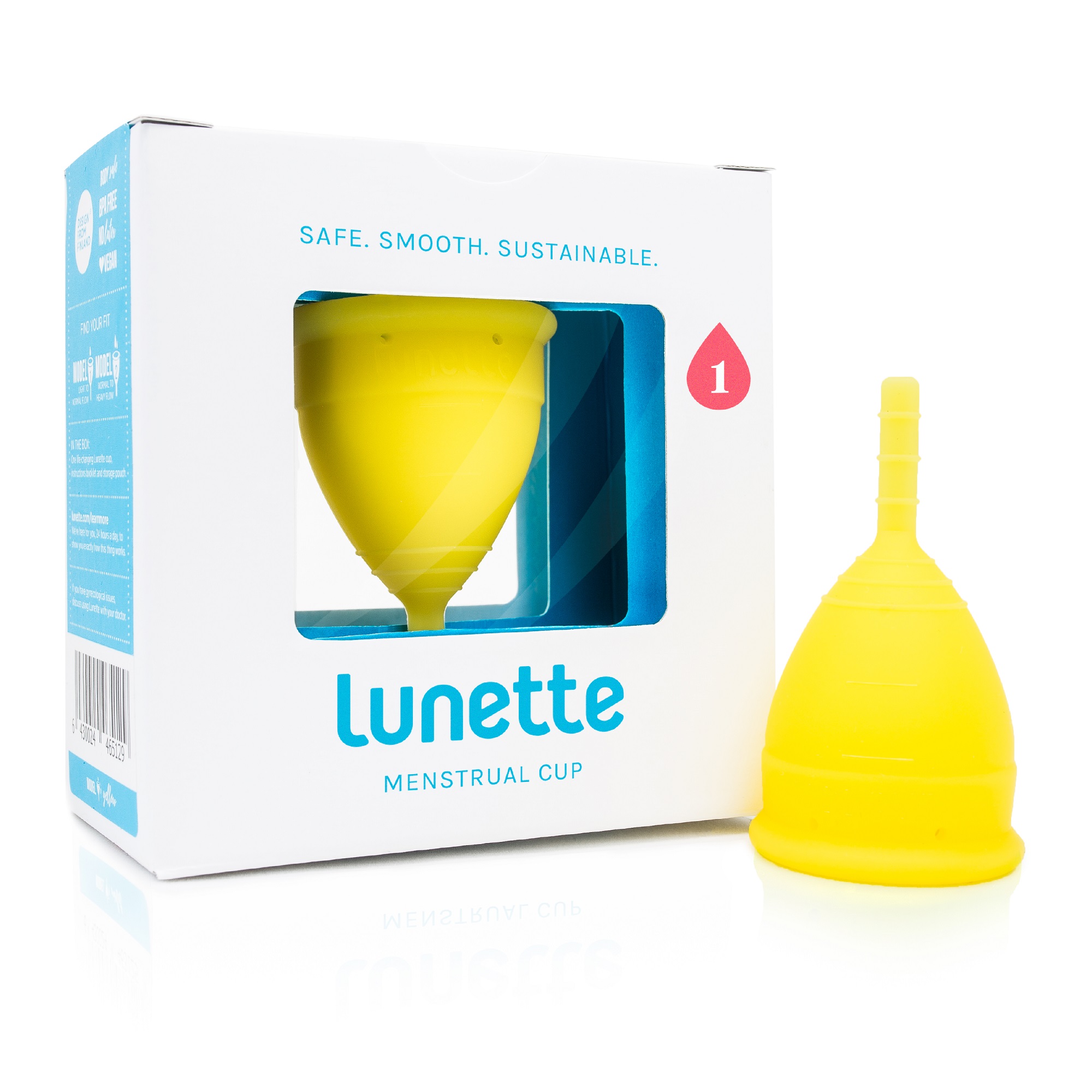Менструальная чаша Lunette желтая Model 1 - фото 1