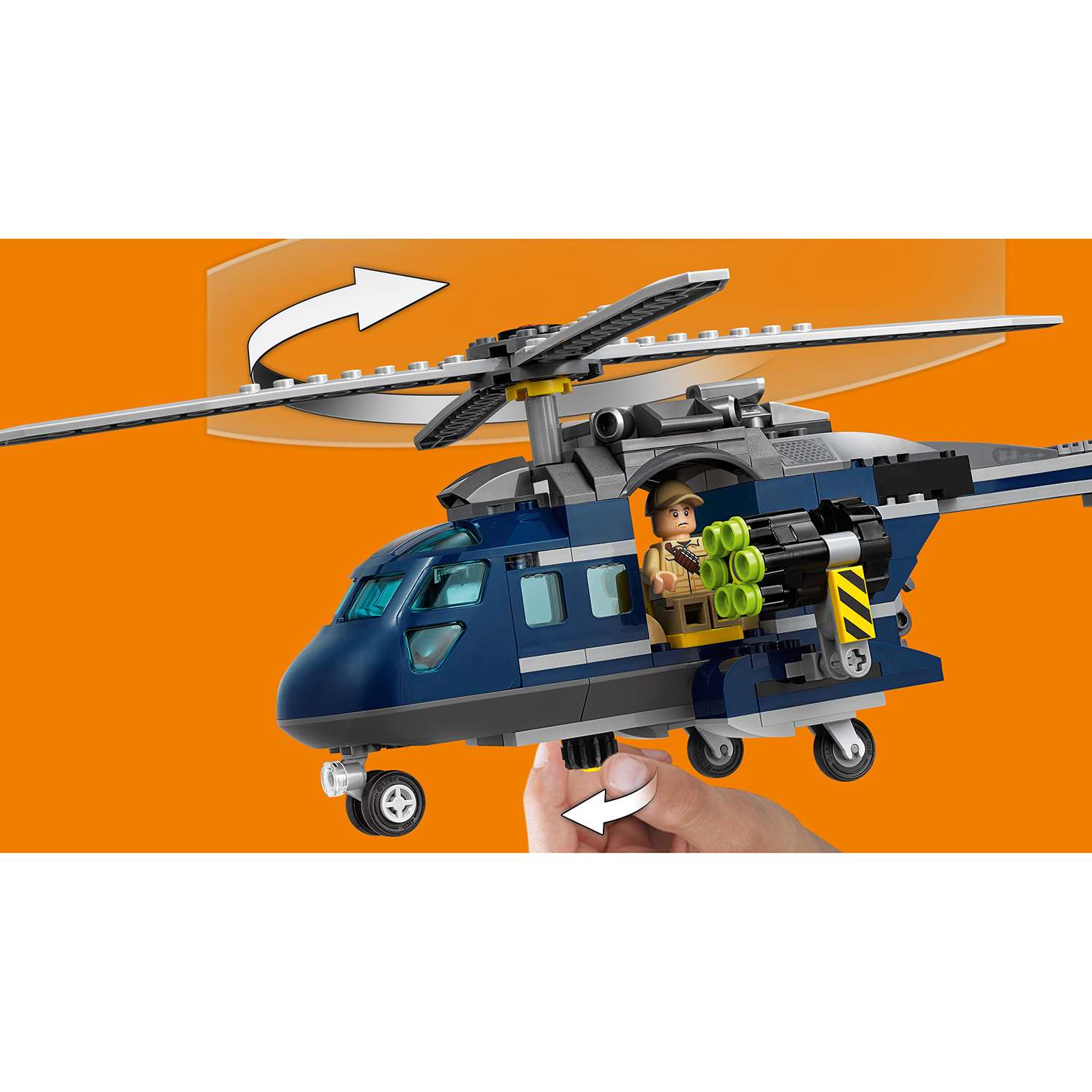 Конструктор LEGO Jurassic World Погоня за Блю на вертолёте 75928 - фото 7
