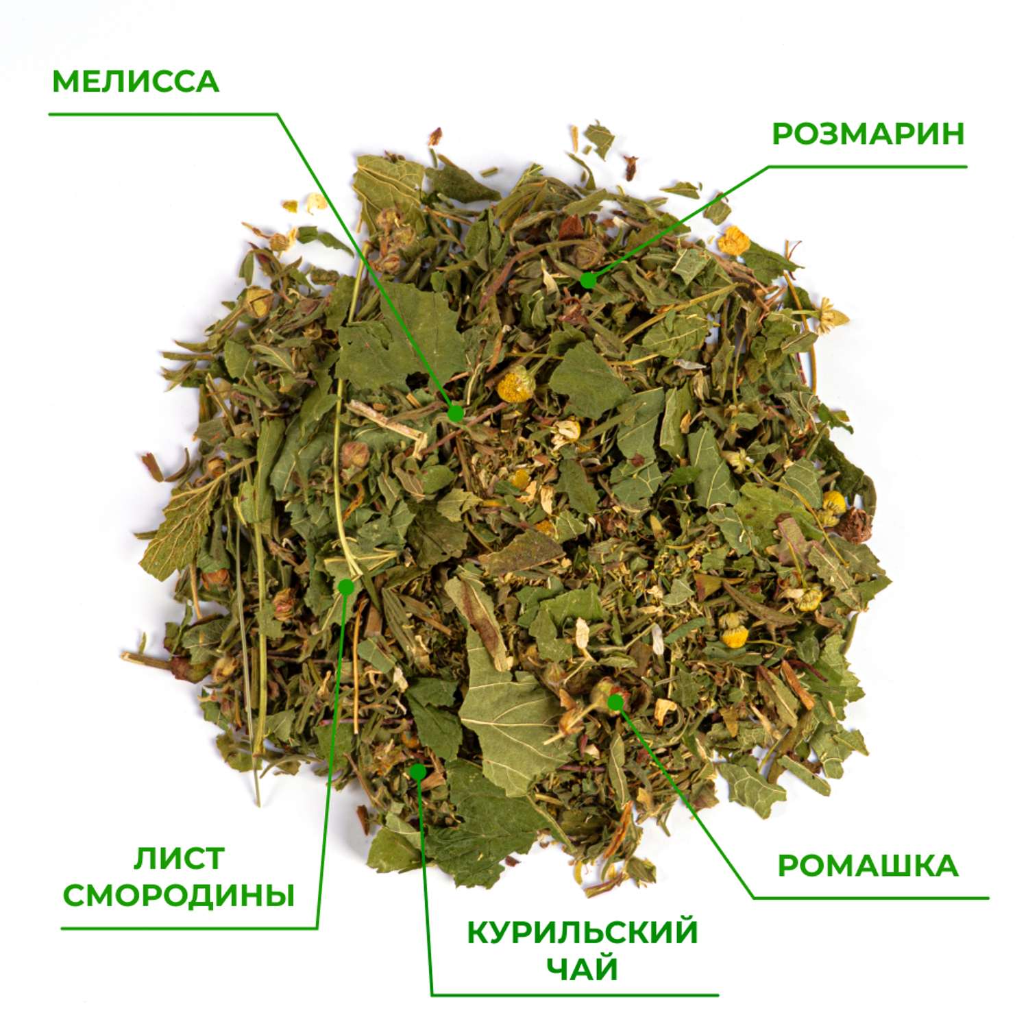 Напиток чайный Предгорья Белухи Курильский чай с листом смородины мелиссой розмарином ромашкой 40 гр - фото 2