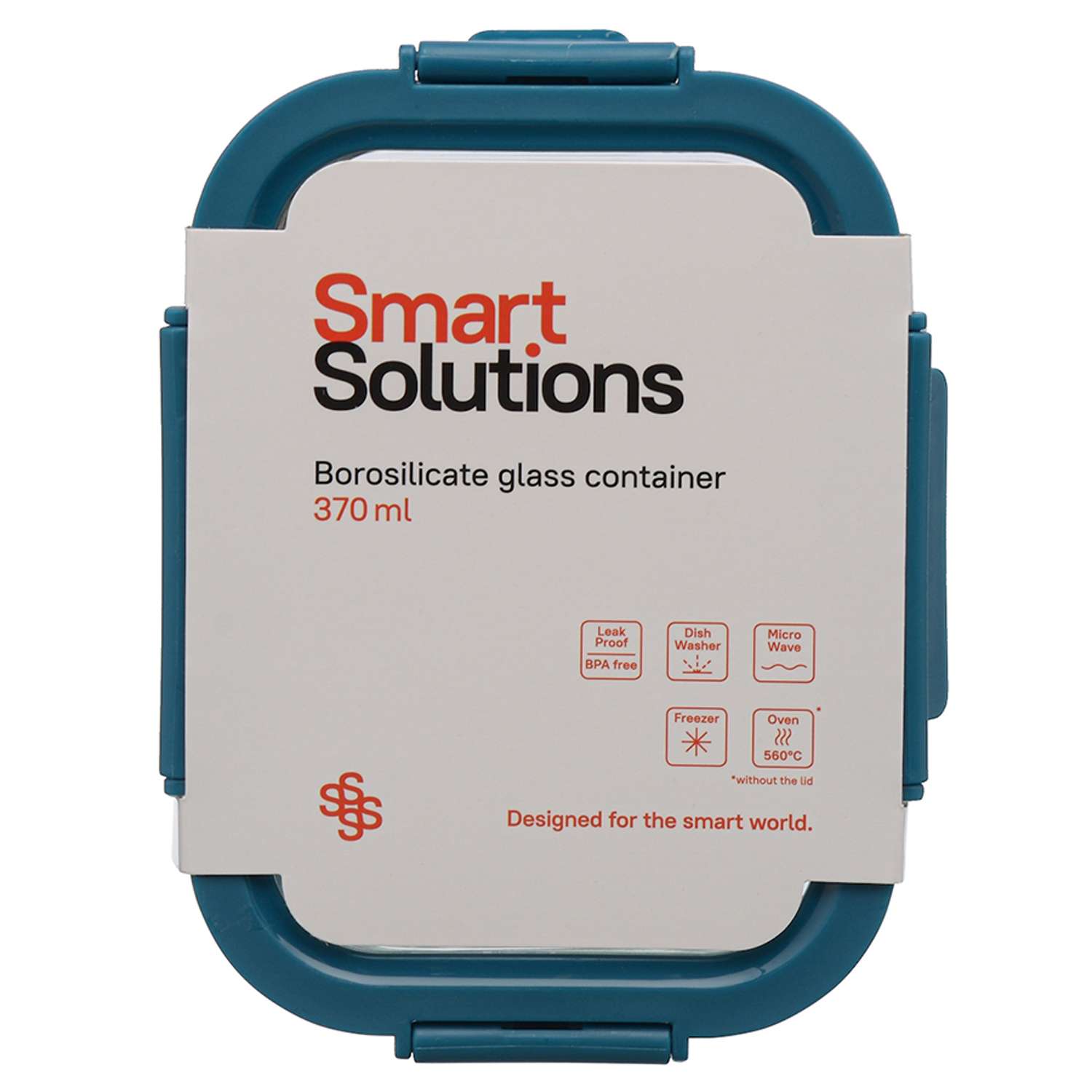 Контейнер для еды Smart Solutions стеклянный 370 мл темно-синий - фото 6