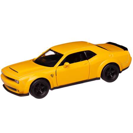 Машина металлическая Uni-Fortune Dodge Challenger SRT Demon 2018 цвет желтый двери открываются